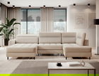 Coltar extensibil stanga 4 locuri ELTAP, LT-18RAQ, Berrto, 306x165x100 cm, lemn/poliester, bej