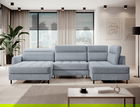 Coltar extensibil stanga 4 locuri ELTAP, LT-100AUB, Berrto, 306x165x100 cm, lemn/poliester, albastru deschis