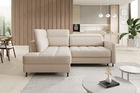 Coltar extensibil stanga 3 locuri ELTAP, LT-18MAN, Barea, 208x160x100 cm, lemn/poliester, bej deschis
