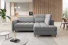 Coltar extensibil dreapta 3 locuri ELTAP, RT-04RAQ, Barea, 208x160x100 cm, lemn/poliester, gri deschis