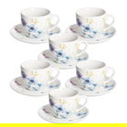 Set 6 cesti de ceai cu farfurie Iris Florenne, Tognana, 200 ml, New Bone China, multicolor