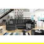 Coltar extensibil reversibil 3 locuri ELTAP, AsgL-03, Asgard, 248x162x93 cm, lemn/poliester, negru