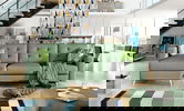 Coltar extensibil reversibil 3 locuri ELTAP, AsgL-08, Asgard, 248x162x93 cm, lemn/poliester, verde deschis