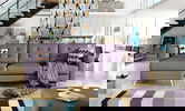 Coltar extensibil reversibil 3 locuri ELTAP, AsgL-10, Asgard, 248x162x93 cm, lemn/poliester, violet