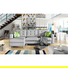Coltar extensibil reversibil 3 locuri ELTAP, AsgL-12, Asgard, 248x162x93 cm, lemn/poliester, gri deschis