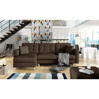 Coltar extensibil reversibil 3 locuri ELTAP, AsgL-13, Asgard, 248x162x93 cm, lemn/poliester, maro