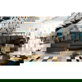 Coltar extensibil reversibil 3 locuri ELTAP, AsgL-13, Asgard, 248x162x93 cm, lemn/poliester, maro