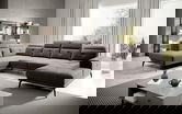 Coltar stanga 6 locuri ELTAP, LT-07SAV, Bretan, 350x205x107 cm, lemn/poliester, gri