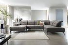 Coltar dreapta 6 locuri ELTAP, RT-04LO, Bretan, 350x205x107 cm, lemn/poliester, gri