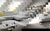 Coltar dreapta 6 locuri ELTAP, RT-04SO, Bretan, 350x205x107 cm, lemn/poliester, gri deschis