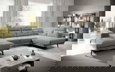 Coltar dreapta 6 locuri ELTAP, RT-04VER, Bretan, 350x205x107 cm, lemn/poliester, gri deschis