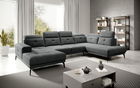 Coltar dreapta 6 locuri ELTAP, RT-05VER, Bretan, 350x205x107 cm, lemn/poliester, gri inchis