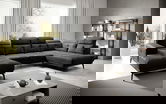 Coltar dreapta 6 locuri ELTAP, RT-06NU, Bretan, 350x205x107 cm, lemn/poliester, gri inchis