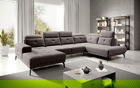 Coltar dreapta 6 locuri ELTAP, RT-07SAV, Bretan, 350x205x107 cm, lemn/poliester, gri