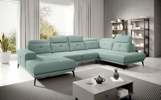 Coltar dreapta 6 locuri ELTAP, RT-100PO, Bretan, 350x205x107 cm, lemn/poliester, turcoaz
