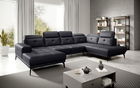 Coltar dreapta 6 locuri ELTAP, RT-11SOF, Bretan, 350x205x107 cm, lemn/poliester, negru