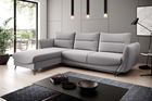 Coltar extensibil stanga 3 locuri ELTAP, LT-04GO, Silva, 276x201x100 cm, lemn/poliester, gri deschis
