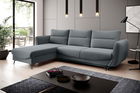 Coltar extensibil stanga 3 locuri ELTAP, LT-04VE, Silva, 276x201x100 cm, lemn/poliester, gri deschis