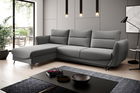 Coltar extensibil stanga 3 locuri ELTAP, LT-05GO, Silva, 276x201x100 cm, lemn/poliester, gri