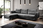 Coltar extensibil stanga 3 locuri ELTAP, LT-06LO, Silva, 276x201x100 cm, lemn/poliester, gri inchis