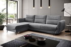 Coltar extensibil stanga 3 locuri ELTAP, LT-06SO, Silva, 276x201x100 cm, lemn/poliester, gri inchis