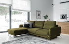 Coltar extensibil stanga 3 locuri ELTAP, LT-33NU, Silva, 276x201x100 cm, lemn/poliester, verde olive