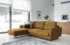 Coltar extensibil stanga 3 locuri ELTAP, LT-45NU, Silva, 276x201x100 cm, lemn/poliester, mustar