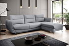 Coltar extensibil dreapta 3 locuri ELTAP, RT-04PO, Silva, 276x201x100 cm, lemn/poliester, gri deschis