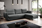 Coltar extensibil dreapta 3 locuri ELTAP, RT-05VER, Silva, 276x201x100 cm, lemn/poliester, gri inchis