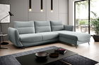 Coltar extensibil dreapta 3 locuri ELTAP, RT-100SAV, Silva, 276x201x100 cm, lemn/poliester, gri deschis