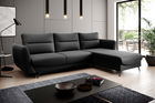 Coltar extensibil dreapta 3 locuri ELTAP, RT-10FL, Silva, 276x201x100 cm, lemn/poliester, negru