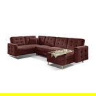Coltar extensibil reversibil 5 locuri ELTAP, AsdU-22, Asgard, 326x202x93 cm, lemn/poliester, maro