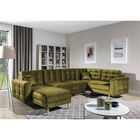 Coltar extensibil reversibil 5 locuri ELTAP, AsdU-55, Asgard, 326x202x93 cm, lemn/poliester, verde olive