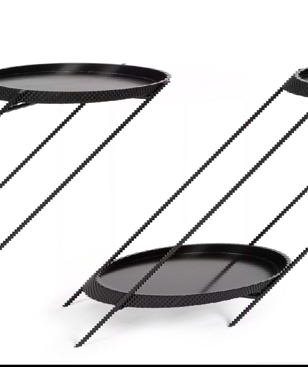 Masuta de cafea Herdys, Bizzotto, D42x52 cm, otel/MDF, negru
