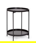 Masuta de cafea Herdys, Bizzotto, D42x52 cm, otel/MDF, negru