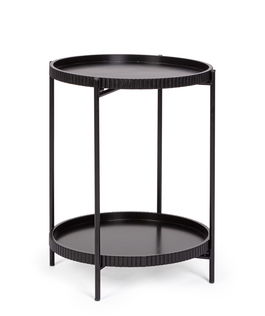 Masuta de cafea Herdys, Bizzotto, D42x52 cm, otel/MDF, negru