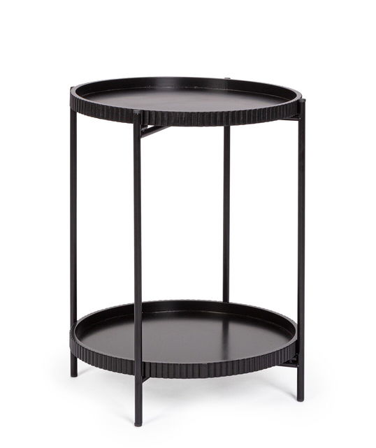 Masuta de cafea Herdys, Bizzotto, D42x52 cm, otel/MDF, negru