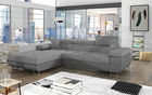 Coltar extensibil stanga 4 locuri ELTAP, Armd-54, Armando, 289x203x85 cm, lemn/poliester, gri deschis/gri