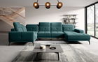 Coltar stanga 6 locuri ELTAP, LT-38VE, Neviro, 350x201x77 cm, lemn/poliester, verde