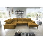 Coltar stanga 6 locuri ELTAP, LT-45NU, Neviro, 350x201x77 cm, lemn/poliester, mustar