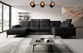 Coltar dreapta 6 locuri ELTAP, RT-10VER, Neviro, 350x201x77 cm, lemn/poliester, negru