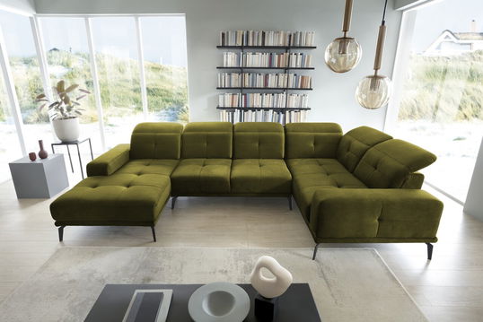Coltar dreapta 6 locuri ELTAP, RT-33NU, Neviro, 350x201x77 cm, lemn/poliester, verde olive