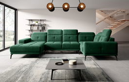 Coltar dreapta 6 locuri ELTAP, RT-35LU, Neviro, 350x201x77 cm, lemn/poliester, verde inchis