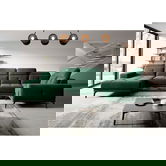 Coltar dreapta 6 locuri ELTAP, RT-35NU, Neviro, 350x201x77 cm, lemn/poliester, verde inchis