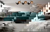Coltar dreapta 6 locuri ELTAP, RT-38VE, Neviro, 350x201x77 cm, lemn/poliester, verde