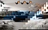 Coltar dreapta 6 locuri ELTAP, RT-40LU, Neviro, 350x201x77 cm, lemn/poliester, albastru inchis