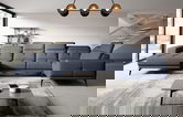 Coltar dreapta 6 locuri ELTAP, RT-40PO, Neviro, 350x201x77 cm, lemn/poliester, albastru