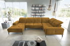 Coltar dreapta 6 locuri ELTAP, RT-45LO, Neviro, 350x201x77 cm, lemn/poliester, mustar