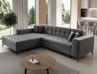 Coltar extensibil stanga 4 locuri ELTAP, Sol-04, Solange, 292x196x84 cm, lemn/poliester, gri