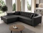 Coltar extensibil stanga 4 locuri ELTAP, Sol-05, Solange, 292x196x84 cm, lemn/poliester, negru